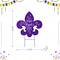 Glitzhome® 24" Mardi Gras Metal Fleur-de-Lis Yard Stake